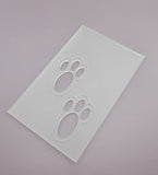 Bunny Paw Print Stencil