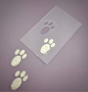 Bunny Paw Print Stencil